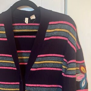 Anthropologie striped cardigan size XS